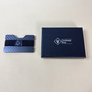 NEW Gentlemen Shop Carbon Fiber Slim Wallet Minimalist RFID Card Holder Black